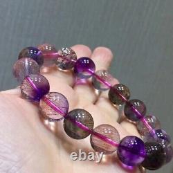 Natural Super Seven 7 Lepidocrocite Melody Stone Beads Bracelet 12mmAAAA