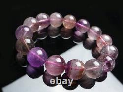Natural Super Seven 7 Lepidocrocite Melody Stone Beads Bracelet 15mm AAAA