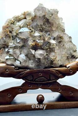 Natural Super seven epidote Quartz mutualism Crystal Cluster Mineral Specimen