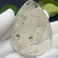 Natural super reiki green ghost crystal carving goldfish