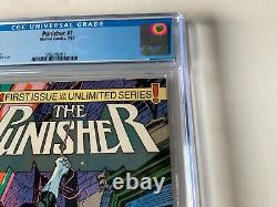 Punisher 1 Cgc 9.6 White Pages Newsstand Klaus Janson Marvel Comics 1987