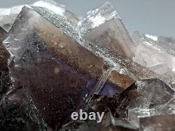 Purple Blue Phantom Fluorite Crystal with Dolomite (2660 CT) Hunan Province, China