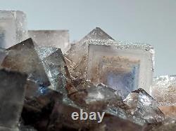 Purple Blue Phantom Fluorite Crystal with Dolomite (2660 CT) Hunan Province, China