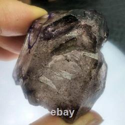 Rare NATURAL Amethyst Super Seven Moving Water Bubble Enhydro QUARTZ Crystal 97g