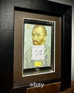 Rare Van Gogh Authentic Handwritten Relic Framed Display