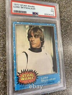 STAR WARS Topps 1977, #1, Luke Skywalker, PSA 7