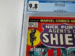 Shield 3 Cgc 9.8 Nick Fury Agents Of Shield Overkill Marvel Comic 1973