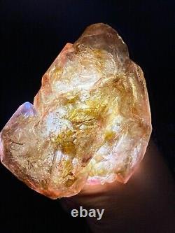 Special Super Seven crystal Enhydro moving Waterin the super citrine quart