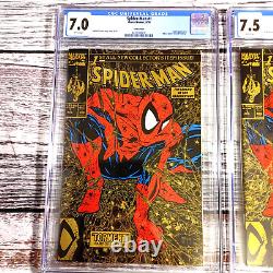 Spider-Man CGC Graded #1 Gold Cover Lot of 4. 1990. 7.0, 7.5, 8.0, 8.5. Marvel