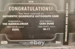 Star Wars Masterwork 2020 Autograph quadruple Book! The Mandalorian cast! 2/2