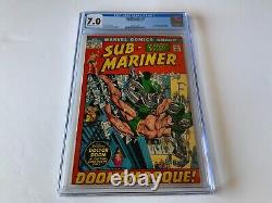 Sub-mariner 47 Cgc 7.0 Doctor Doom Modok Marvel Comics 1972