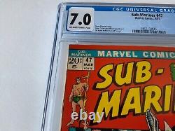 Sub-mariner 47 Cgc 7.0 Doctor Doom Modok Marvel Comics 1972