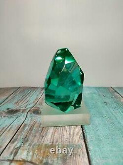 Super Andara Crystal Natural Cutting Turquoise 708gr with base for Decoration