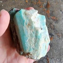 Super Choice Robin Egg BLUE Amazonite Crystal with Albite From Colorado Textbook