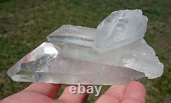 Super Clear Natural Brazil Quartz Crystal Points Cluster For Sale
