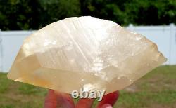 Super LEMURIAN Quartz Natural GOLDEN HEALER Crystal Point with Record Keepers