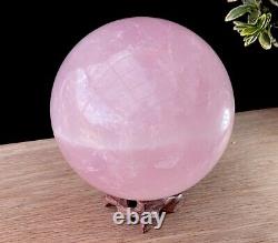 Super Large 3.3 LB Natural Rose Quartz Sphere Beautiful Crystal Ball About 1.5kg