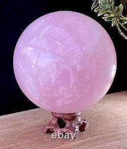 Super Large 3.3 LB Natural Rose Quartz Sphere Beautiful Crystal Ball About 1.5kg