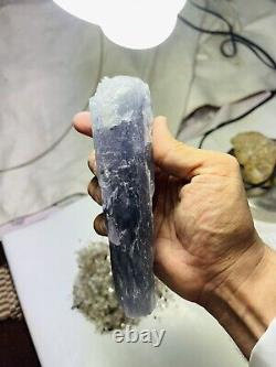 Super Lustrous Natural Purple Kunzite Crystal Having Double Termination
