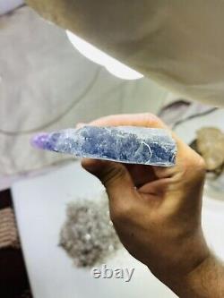 Super Lustrous Natural Purple Kunzite Crystal Having Perfect Termination