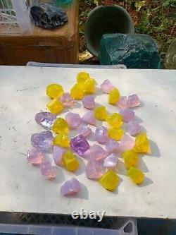 Super Promo! 1kg(G028)39pcs/18-50gr mix jelly and purple of Andara Crystal