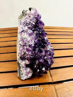 Super Rare Dark Purple Natural Amethyst Crystal Cluster High Grade