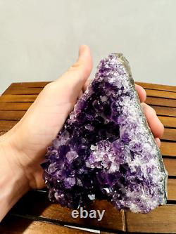 Super Rare Dark Purple Natural Amethyst Crystal Cluster High Grade