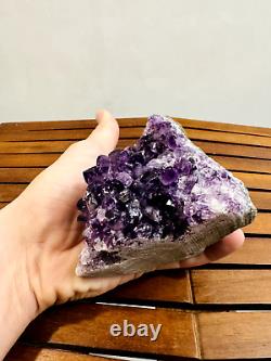 Super Rare Dark Purple Natural Amethyst Crystal Cluster High Grade