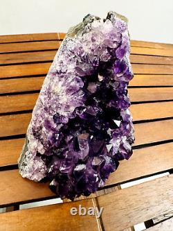 Super Rare Dark Purple Natural Amethyst Crystal Cluster High Grade