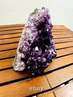 Super Rare Dark Purple Natural Amethyst Crystal Cluster High Grade