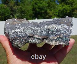 Super Sparkling AMETHYST Druzy Crystal w Bright Clear Quartz Points For Sale