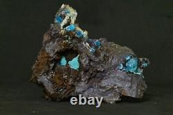 Super complete 3 colors Shattuckite w multiple geodes from Mesopotamia Namibia