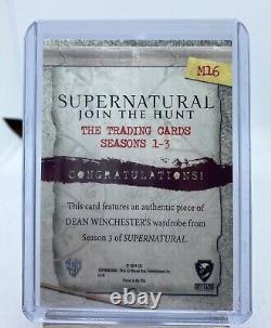 Supernatural Seasons 1-3 Wardrobe Card M16 Dean Winchester Jensen Ackles Relic