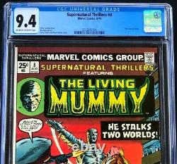 Supernatural Thrillers #8 (Marvel 1974) CGC 9.4 The Living Mummy Comic