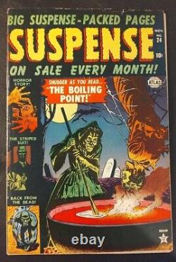 Suspense 24 Atlas Comics 1952 Pre Code Horror High Grade Golden Age @7.5