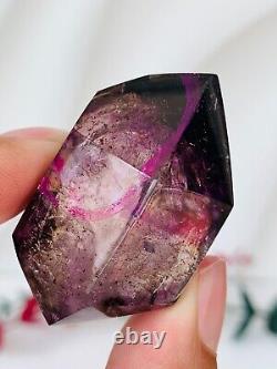 TOP 39g Natural Amethyst Super Seven TWO MOVE Water Bubble EnhydroQUARTZ Crystal