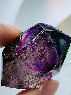 TOP Collection diamond! Amethyst Super Seven crystal, 2 move water drop Enhydro39g