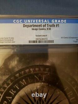 The Department of Truth #1 CGC 9.8 Megan Hutchison Variant Cover V 616 Image