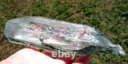 True Himalayan Super WATER CLEAR QUARTZ Scepter Crystal Point w Green Chlorite