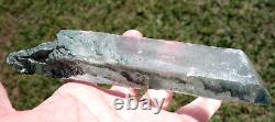 True Himalayan Super WATER CLEAR QUARTZ Scepter Crystal Point w Green Chlorite