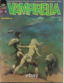 VAMPIRELLA #5 1970 WARREN MAGAZINE CLASSIC FRANK FRAZETTA COVER! Video Inside