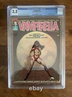 Vampirella #1 CGC 3.5 Warren Pub, 1969 1st Appearance Vampirella! Frazetta
