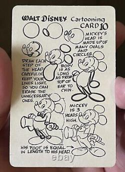 Vintage 1956 Walt Disney Mickey Mouse Cartooning Card Extremely Rare Disney Card