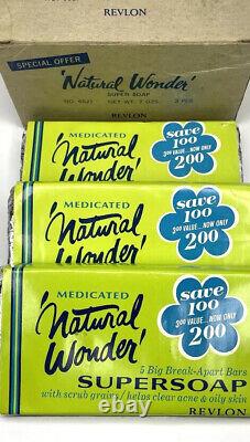 Vintage 1960s Revlon Natural Wonder Medicated Super Soap Advertisement Prop NOS