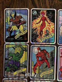 Vintage 1990 Marvel Universe Vending Prism Stickers Set of 15 RARE Trading Card
