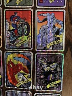 Vintage 1990 Marvel Universe Vending Prism Stickers Set of 15 RARE Trading Card