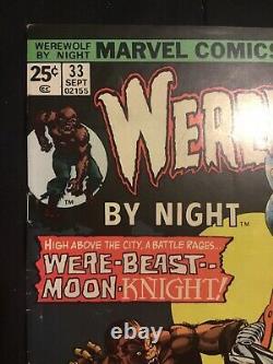 WEREWOLF BY NIGHT #33 (1975) 2nd app. Moon Knight Marvel KEY
