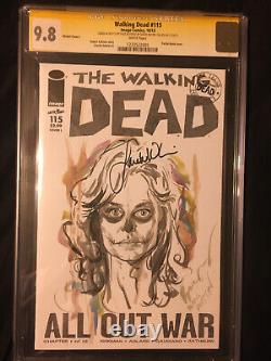 Walking Dead #150 9.8 Signed Sarah Wayne Callies & Sketch By Buzz Day the dead