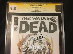 Walking Dead #150 9.8 Signed Sarah Wayne Callies & Sketch By Buzz Day the dead
